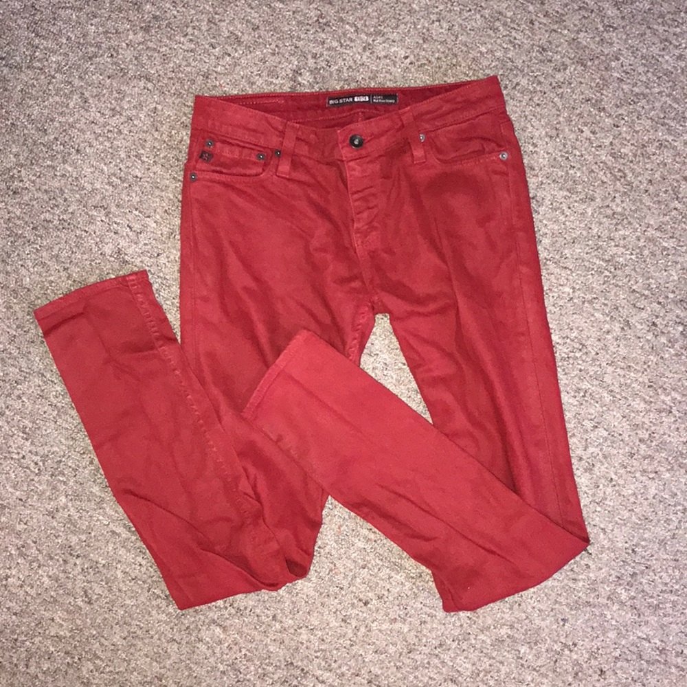 Big Star Red Skinny Jeans